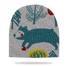 Load image into Gallery viewer, Baby Knit Cotton Cartoon Printed Baby Caps For Boys And Girls For Autumn And Winter Soft And Warm Cap