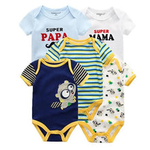 Load image into Gallery viewer, Baby Rompers Short Sleeve 100% Cotton Overalls Newborn Comfortable Clothes Super Soft Stretchable