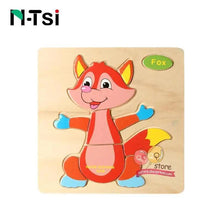 Load image into Gallery viewer, Baby Wooden Puzzle Toys for Toddlers Developing Educational Kids Toys For Children Game Cartoon Animal Gift 3 Years