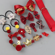 Load image into Gallery viewer, Luxury ModernBaby Girl Headband Set 18Pcs for Children's Turban Darling Bows Kids Headwear Elastic Hair Bands Clips Hairpins Sets