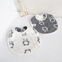 Load image into Gallery viewer, Two sides 100% Cotton Gauze Baby Bibs 6 Layers All Seasons Infant Unisex Clothing Accessories Bibs For Baby and Kids