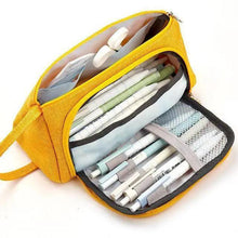 Load image into Gallery viewer, Big Storage Large Capacity Pencil Case Kids Pencil Bag For Students Vintage Grid Print Fabric Stationary Bag School Supply