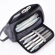 Load image into Gallery viewer, Big Storage Large Capacity Pencil Case Kids Pencil Bag For Students Vintage Grid Print Fabric Stationary Bag School Supply