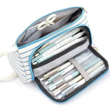 Load image into Gallery viewer, Big Storage Large Capacity Pencil Case Kids Pencil Bag For Students Vintage Grid Print Fabric Stationary Bag School Supply