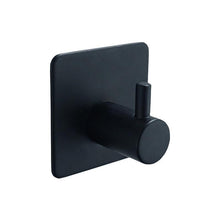 Load image into Gallery viewer, Black Robe Hook Wall Hook Towel Hook for Bathroom Stainless Steel Coat Hook Rustproof Hook Hanger for Kitchen Hardware Stainless Steel Hooks Waterproof and Oilproof Bathroom Kitchen Self Adhesive Hooks for Hanging Coat Hat Towel