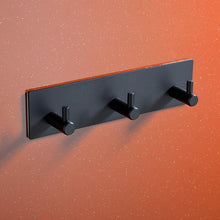 Load image into Gallery viewer, Black Robe Hook Wall Hook Towel Hook for Bathroom Stainless Steel Coat Hook Rustproof Hook Hanger for Kitchen Hardware Stainless Steel Hooks Waterproof and Oilproof Bathroom Kitchen Self Adhesive Hooks for Hanging Coat Hat Towel