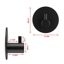 Load image into Gallery viewer, Black Robe Hook Wall Hook Towel Hook for Bathroom Stainless Steel Coat Hook Rustproof Hook Hanger for Kitchen Hardware Stainless Steel Hooks Waterproof and Oilproof Bathroom Kitchen Self Adhesive Hooks for Hanging Coat Hat Towel