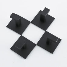 Load image into Gallery viewer, Black Self-Adhesive Wall Hooks For Hanging Keys Clothes Hanger Door Robe Hook Coat Rack Towel Holder Bathroom Accessories Matte Black Finish Wall Mount Coat Hat Door Hook Hanger Bathroom Accessories