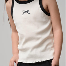 Load image into Gallery viewer, Bow Ribbed Tank - Vanilla