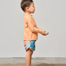 Load image into Gallery viewer, Boy's Swim Short - Melon Watercolor