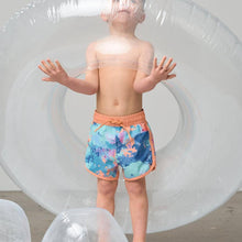 Load image into Gallery viewer, Boy's Swim Short - Melon Watercolor