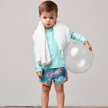 Load image into Gallery viewer, Boy's Swim Short - Melon Watercolor