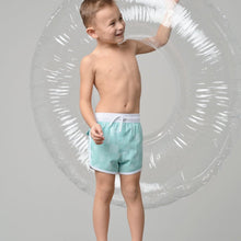 Load image into Gallery viewer, Boy's Swim Short - Mint Check