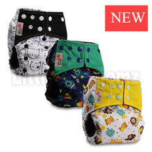 Load image into Gallery viewer, Modern Luxury Printed Washable Real Cloth Pocket Nappy,3 nappies/diapers Set For Girls and Boys Baby In Elegant Style
