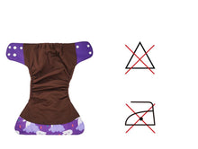 Load image into Gallery viewer, Modern Eco-friendly Diaper New 4pcs/set Washable Coffee Mesh Cloth Diaper Cover Adjustable Nappyies For Kids