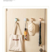 Load image into Gallery viewer, Cartoon Cat Hook Self Adhesive Dormitory Bedroom Door Hangers Hooks Key Umbrella Towel Cap Coat Rack Wall Animal Decoration Rack Non-Marking Hook Nail-Free Animal Hook Entrance Key Strong Sticking Hook