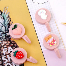 Load image into Gallery viewer, Cartoon Fruit Sticky Hook Multifunctional Punch-free Hook Kitchen Bathroom Wall Hanging Cute Paste Hook Traceless Adhesive Clasp Cute Adhesive Hooks Plastic Hooks for Hanging Cartoon Adhesive Wall Mount Hook for Home Bathroom