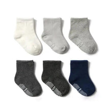 Load image into Gallery viewer, Children Cotton 6 Pairs/Set Anti-slip Socks For Boys Girl Rubber Kid Floor Sock With Grips For 0 To 6 Years Kids