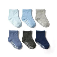 Load image into Gallery viewer, Children Cotton 6 Pairs/Set Anti-slip Socks For Boys Girl Rubber Kid Floor Sock With Grips For 0 To 6 Years Kids