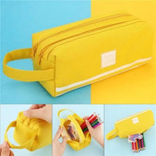 Load image into Gallery viewer, Classic Colorful Large Capacity Pencil Cases For Students Cool Design Double Zipper Pencil Pouch Pen Bag For School