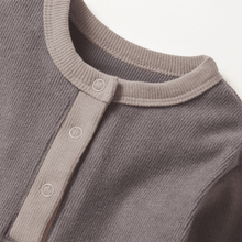 Load image into Gallery viewer, Colorblock Ribbed Romper - Graphite