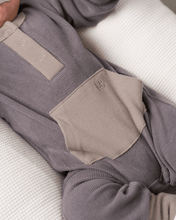Load image into Gallery viewer, Colorblock Ribbed Romper - Graphite