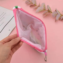 Load image into Gallery viewer, Colorful Watermelon Shaped Plush Soft Students Pencil Case Makeup Pouch Cute Design