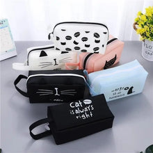 Load image into Gallery viewer, Creative Leather Black Large Capacity Pencil Pouch For Students Unique Colors Stationery Office Pencil Cases