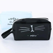 Load image into Gallery viewer, Creative Leather Black Large Capacity Pencil Pouch For Students Unique Colors Stationery Office Pencil Cases