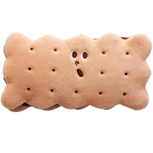 Load image into Gallery viewer, Cute Biscuit Shape Plush Pencil Bag Unique Soft School Classic Cookies Stylish Large Capacity Pouch Pencil Pouch For Teen Boys Girls School Students Pencil Bag Organizer
