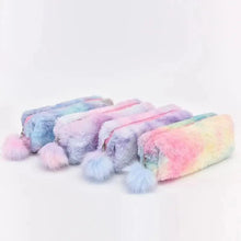 Load image into Gallery viewer, Cute Candy Color Creative Plush Students Pencil Case Soft Stationery Large Capacity Pouch For Girls