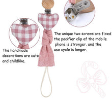 Load image into Gallery viewer, Handmade Modern Unique Baby Pacifier Chain Clip Cotton Cloth Plush Animal Toys Soother Nipples Holder For Baby