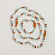 Load image into Gallery viewer, Baltic Sea Amber + Natural Gemstone || Beaded Necklace
