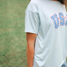 Load image into Gallery viewer, FINAL SALE Relaxed Fit Zip Breastfeeding Tee - Special USA Edition