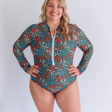 Load image into Gallery viewer, Long Sleeve One Piece Zip Up Breastfeeding Swimsuit 2026