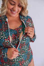 Load image into Gallery viewer, Long Sleeve One Piece Zip Up Breastfeeding Swimsuit 2026