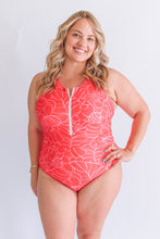 Load image into Gallery viewer, One Piece Zip Breastfeeding Swimsuit 2026