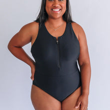 Load image into Gallery viewer, One Piece Zip Breastfeeding Swimsuit 2026