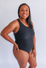 Load image into Gallery viewer, One Piece Zip Breastfeeding Swimsuit 2026