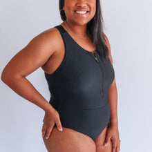 Load image into Gallery viewer, One Piece Zip Breastfeeding Swimsuit 2026