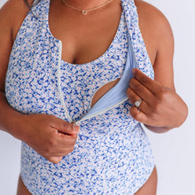 Load image into Gallery viewer, One Piece Zip Breastfeeding Swimsuit 2026