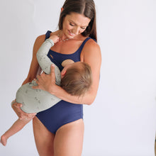Load image into Gallery viewer, One Piece Tie Shoulder Breastfeeding Swimsuit 2026