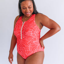 Load image into Gallery viewer, One Piece Zip Breastfeeding Swimsuit 2026