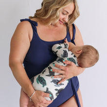 Load image into Gallery viewer, One Piece Tie Shoulder Breastfeeding Swimsuit 2026