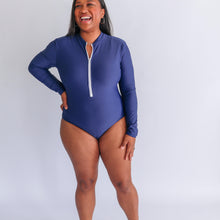 Load image into Gallery viewer, Long Sleeve One Piece Zip Up Breastfeeding Swimsuit 2026