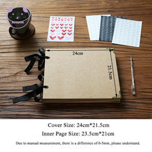 Load image into Gallery viewer, DIY Photo Albums Wedding Photo Scrapbook 20Pages Cover Self Adhesive Scrapbook Album Case Binding Hardcover Craft Blank Black Page Wedding and Anniversary Family Photo Album