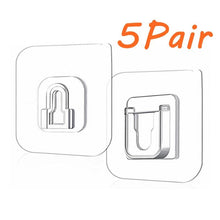 Load image into Gallery viewer, Double-Sided Adhesive Wall Hooks Hanger Strong Transparent Hooks Suction Cup Sucker Wall Storage Holder For Kitchen Bath Bathroom Kitchen Heavy Duty Self Adhesive Hooks
