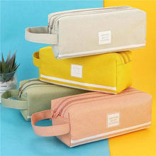 Load image into Gallery viewer, Durable Simple Large Capacity School Stationery Double Layer Case Students Unique Design High Quality Office Handbag Pencil Case
