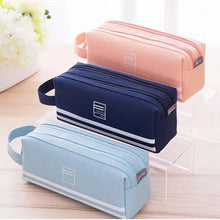 Load image into Gallery viewer, Durable Simple Large Capacity School Stationery Double Layer Case Students Unique Design High Quality Office Handbag Pencil Case