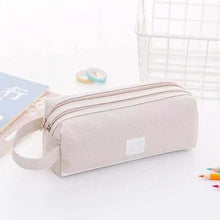 Load image into Gallery viewer, Durable Simple Large Capacity School Stationery Double Layer Case Students Unique Design High Quality Office Handbag Pencil Case